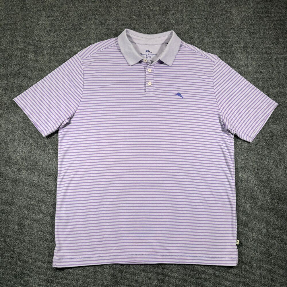 Tommy Bahama Relax Mens XL Polo Shirt Casual Golf Spanish Lavender ST225621MA